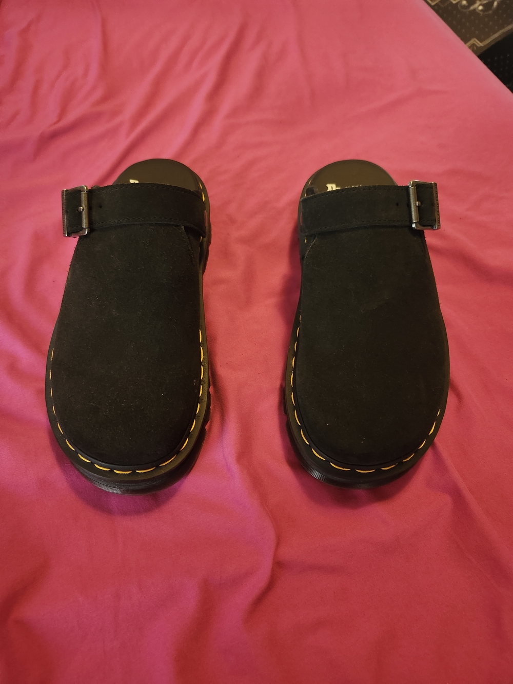 Dr. Martens Black Suede Zebzags